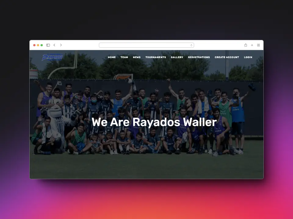 Preview for Rayados Waller Academy Website